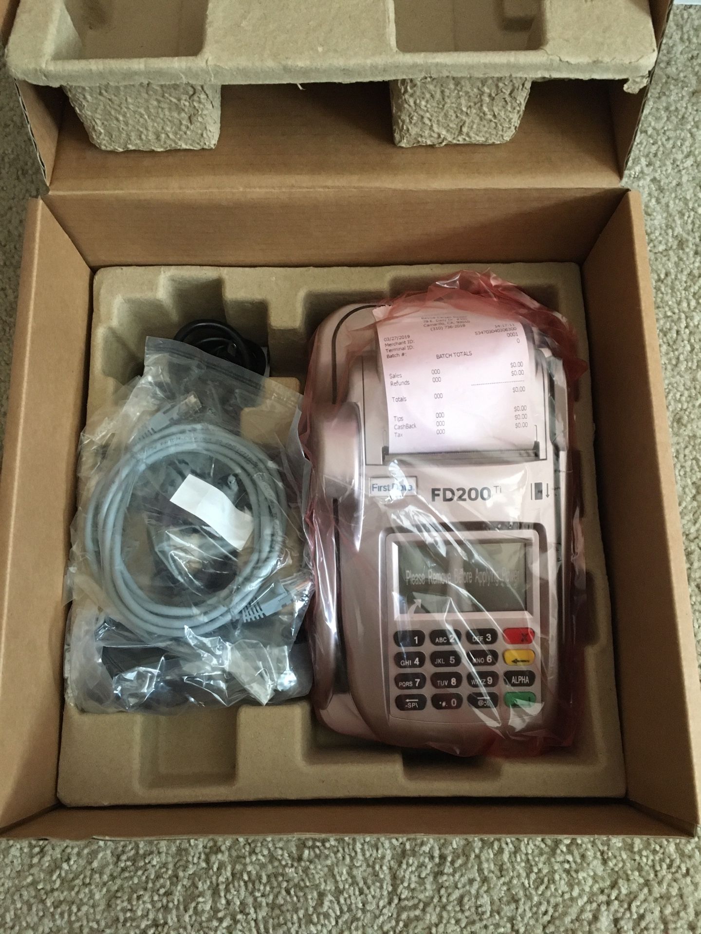 First Data FD200 Credit Card Terminal New Open Box Tested