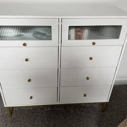 White and Gold Dresser