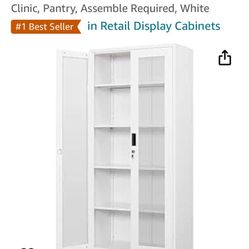 White Large Display Cabinet