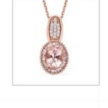 Rose Gold Diamond And Morganite Pendant