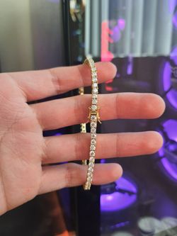 Gold Plated Moissanite Bracelet