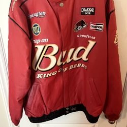 Vintage Red Leather Dale Earnhardt Jr Coat MENS XL