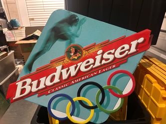 Budweiser Classic American Lager Olympic Tin Sign