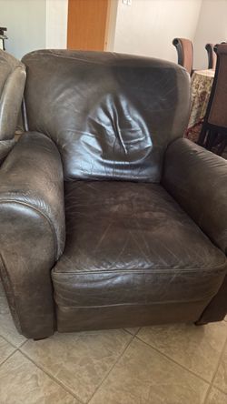 Leather arm chairs