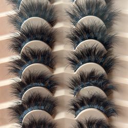 7 pairs eyelashes