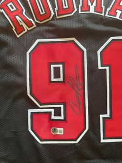 Dennis Rodman #91 Signed Basketball Jersey