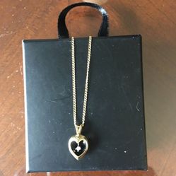 Diamond Gold Heart Necklace / Jewelry