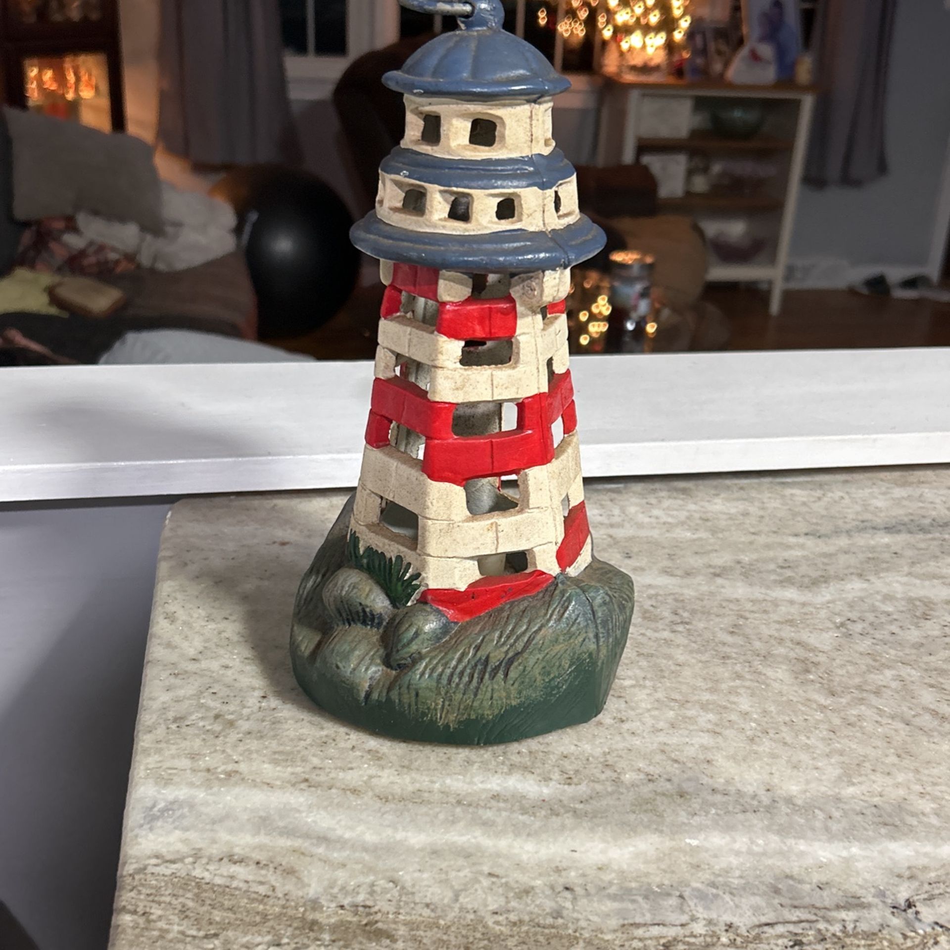 Cast Iron Light House Candle Holder