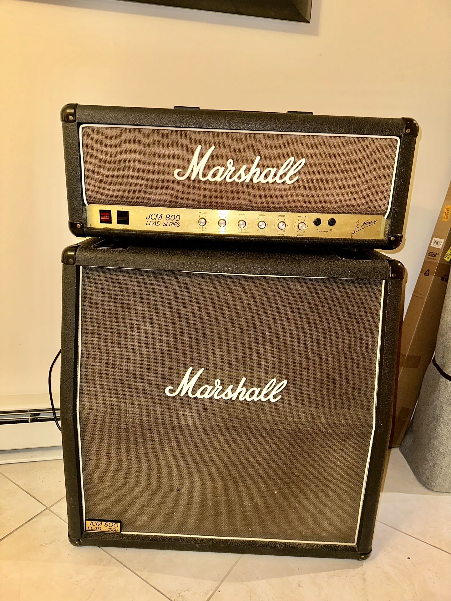 Marshall JCM (contact info removed) 50 Watt Head Unit With Marshall Cabinet