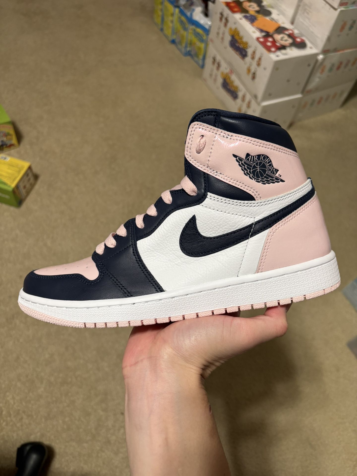 Size 11W / 9.5 Mens - Air Jordan 1 Retro High OG Atmosphere Bubble Gum Pink
