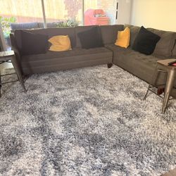 L-Shaped Sectional Couch | Smoke Gray | Used