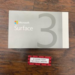 Microsoft Surface 3 -PAYMENTS AVAILABLE-$1 Down Today 