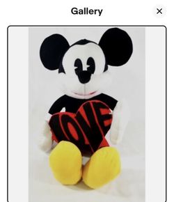 Disney Mickey Mouse Plush “Love” Felt Card Holder 14” Character Plush