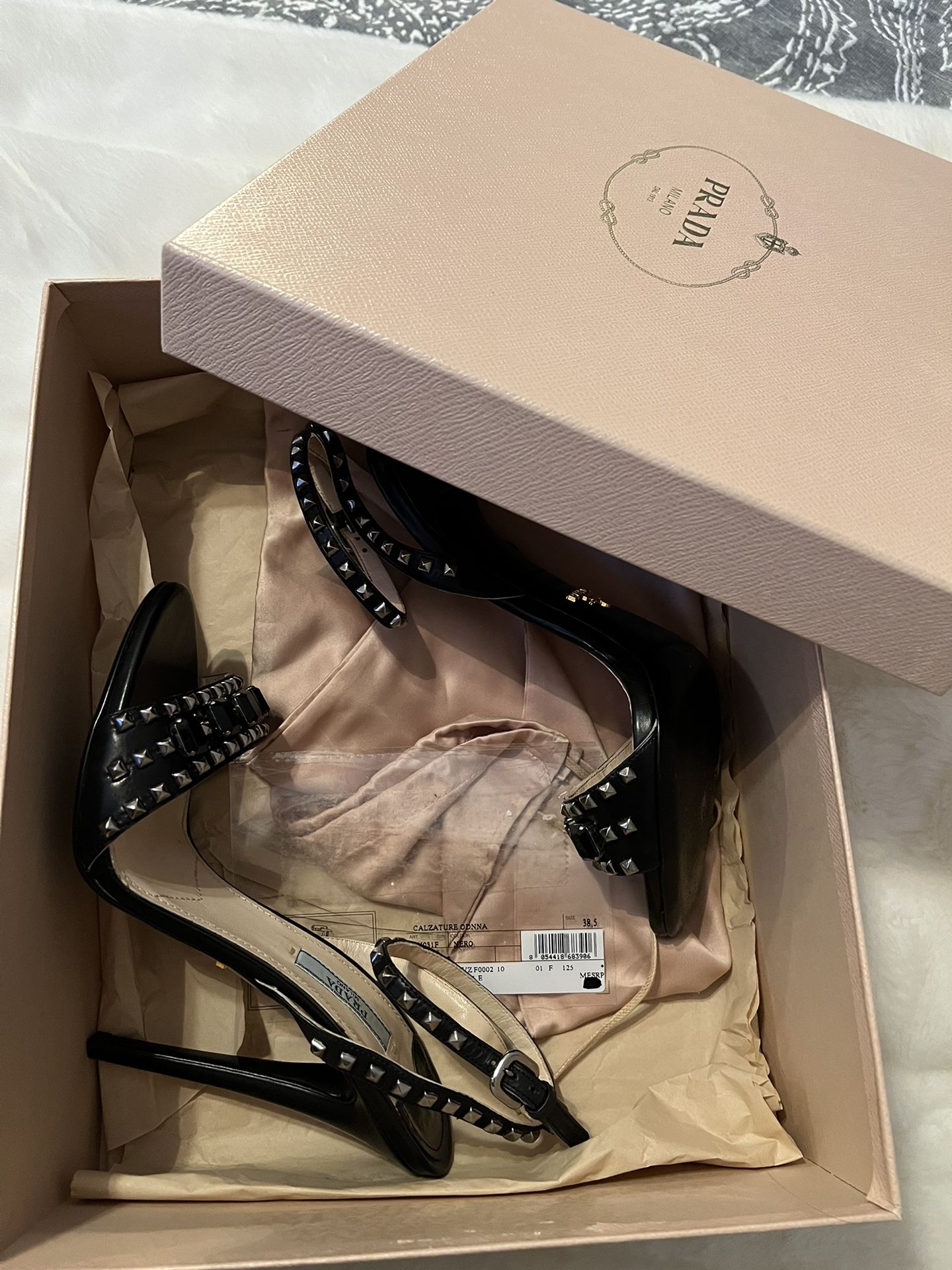 BLACK PRADA HEELS 