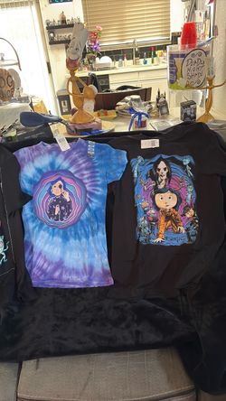 Coraline T-Shirts size Med,the LG runs small & XLG runs a little small $20 EACH! More in profile 💙