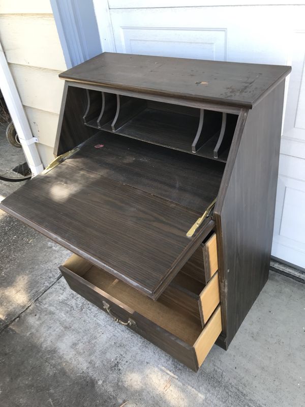 Two Drawer Fold Down Front Desk Cosmetically Challenged For In Two Drawer Fold Down Front Desk Cosmetically Challenged For In Fremont Ca Offerup