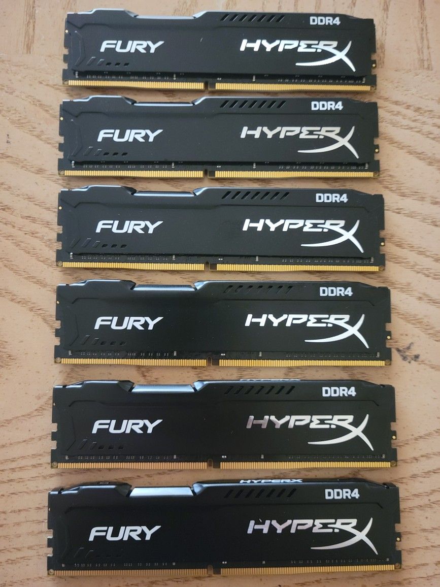 Kingston HyperX Fury 8GB DDR4 2133 Desktop RAM DIMMs, Sold In Pairs For 16GB Each Set