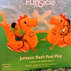 New In Box. 2 BIG INFLATABLE DINOSAURS W/ 2 INFLATABLE BONES. FUN FOR ALL. GREAT FOR THE POOL.  KIDS/ ADULTS. SEE PHOTOS. CASH PICKUP ONLY 
