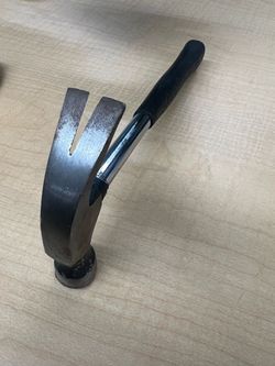 Claw Hammer with Black Rubber Handle