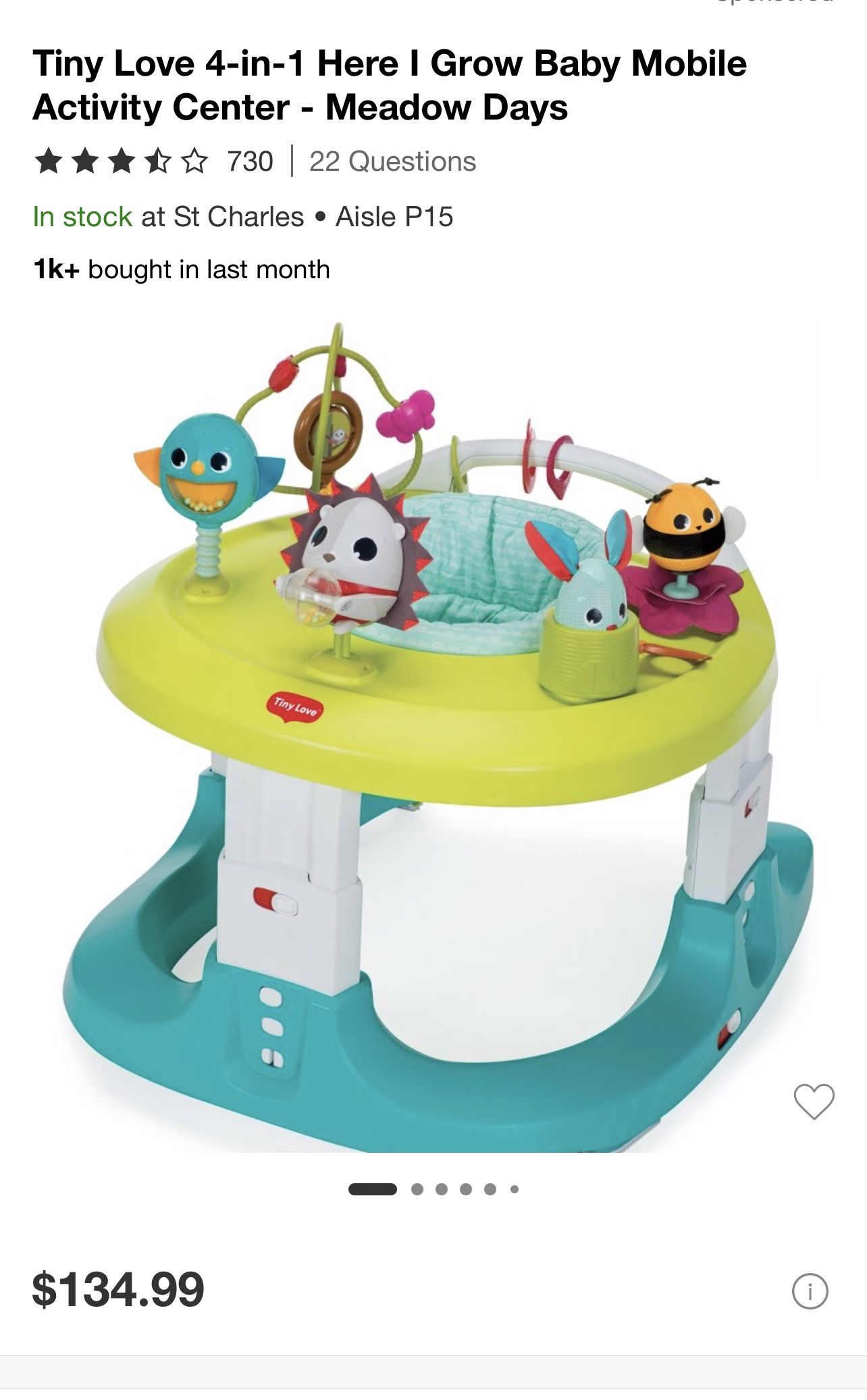 Tiny Love 4-in-1 Here I Grow Mobile Activity Center.