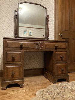 Antique Vanity with Mirror