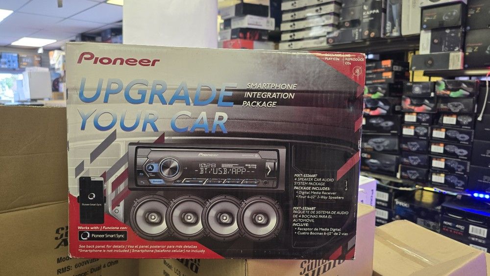 Pioneer Stereo Receiver Bluetooth And Speaker6.5" 