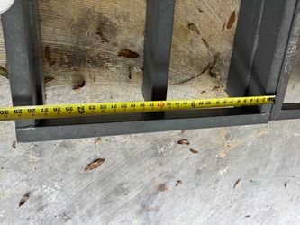 Gray metal stand for granite or glass