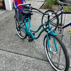 Schwinn 7 speed bike with child seat