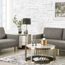 Brand New Grey Modern Style Sofa & Loveseat 
