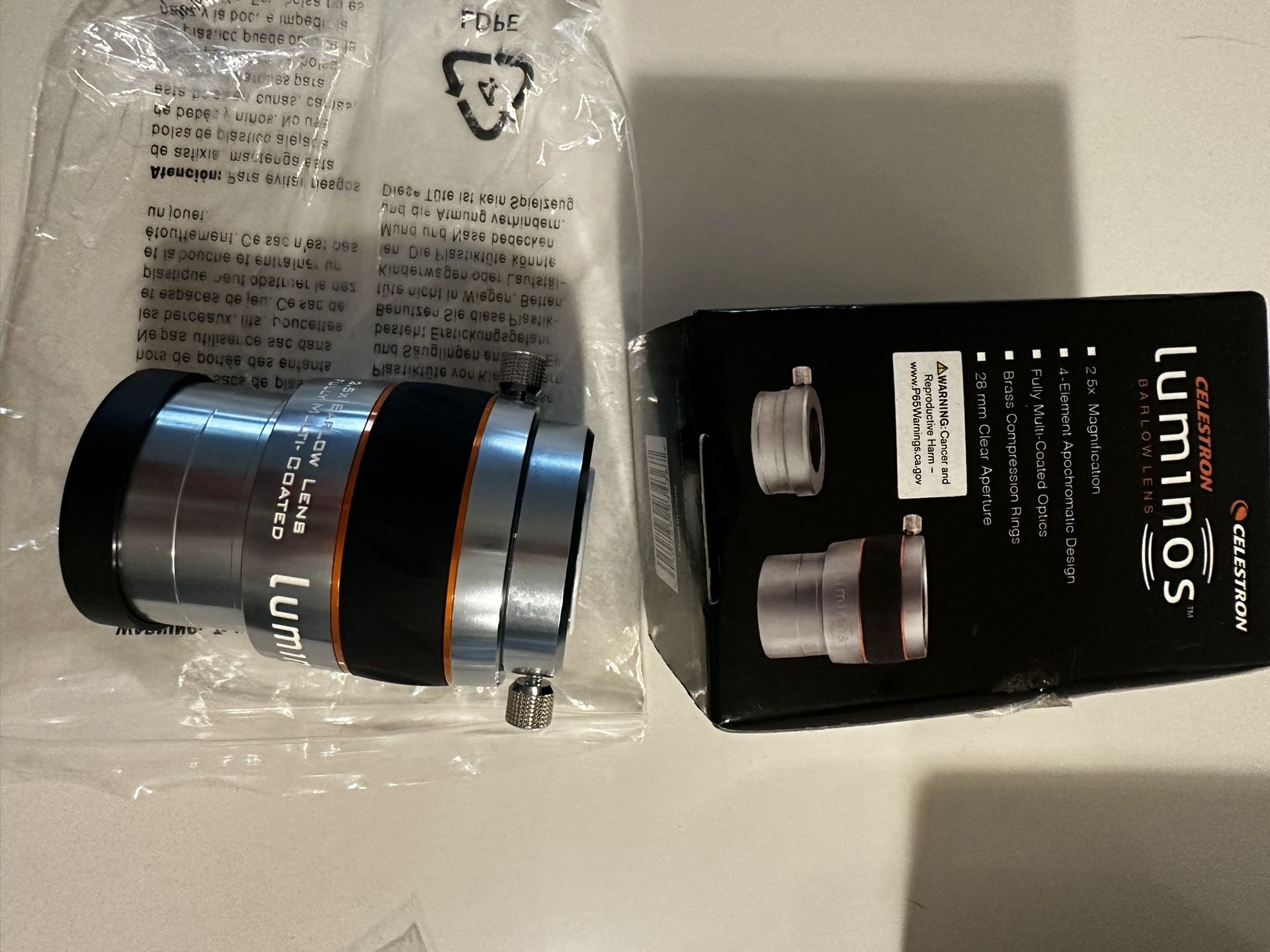 Celestron Luminos Barlow Lens