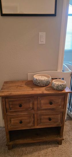 Wooden entryway cabinet