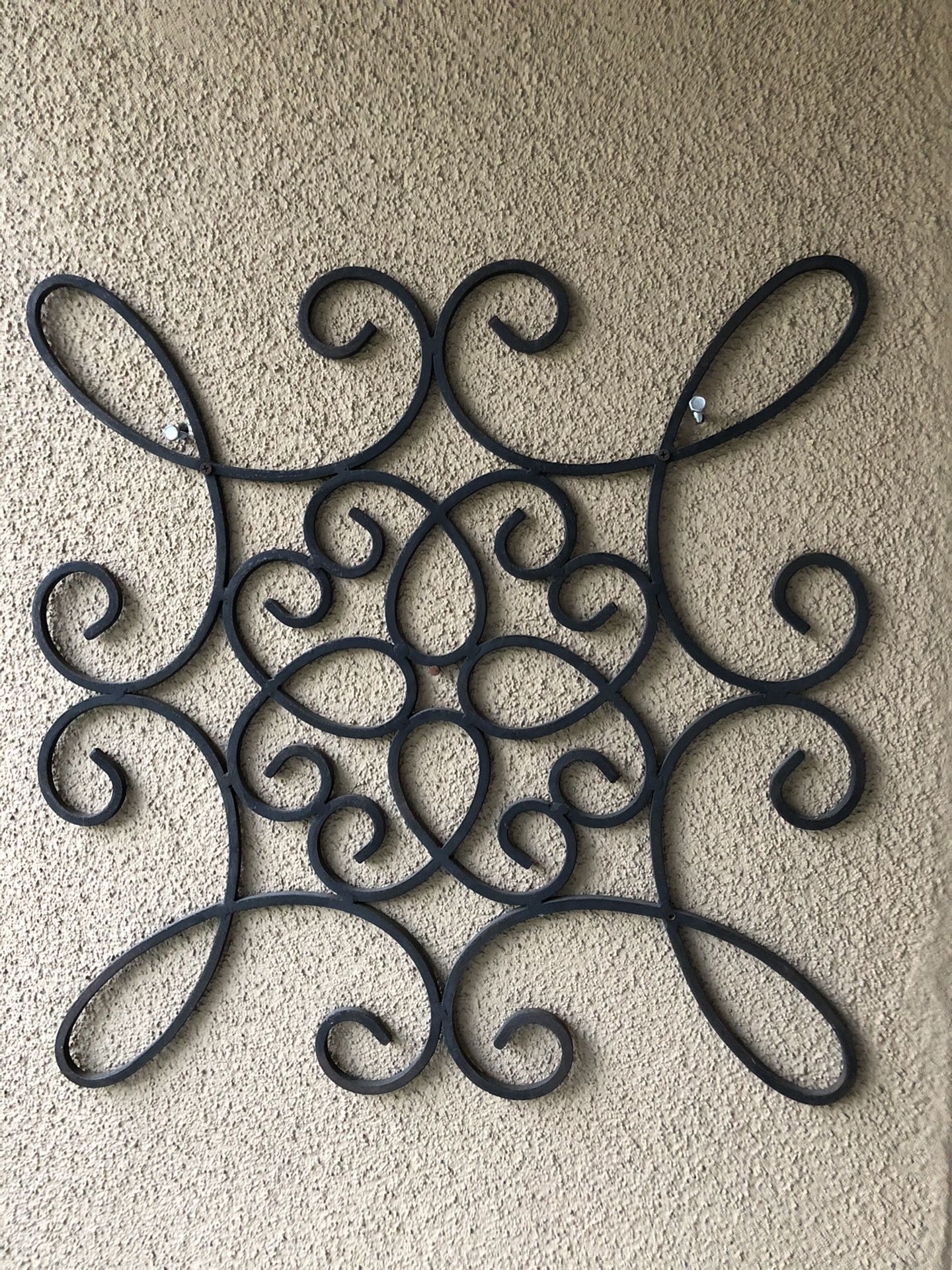 Metal wall decor and candle holder pottery barn