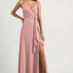 Jenny Yoo Chiffon Dusty Rose Amara Bridesmaid Dress