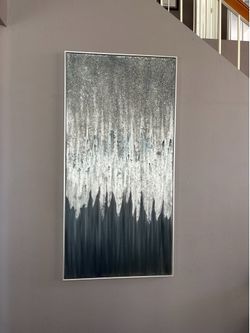 Gray canvas wall art