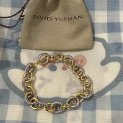 David Yurman Oval Link Chain Bracelet 10mm Size 8in