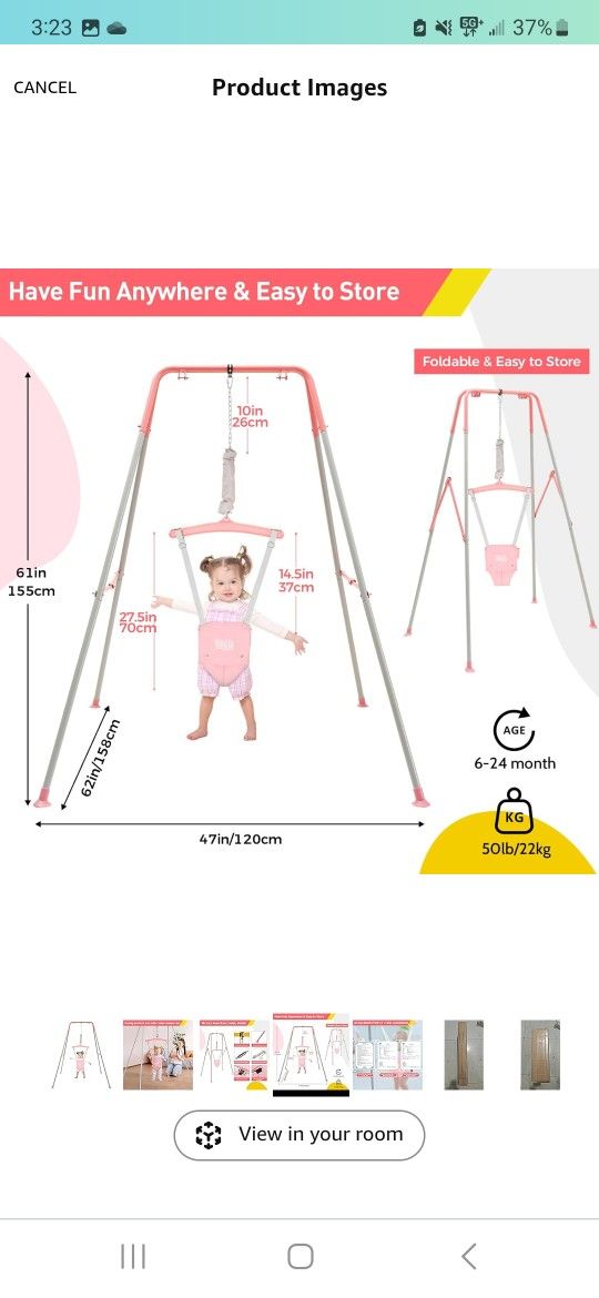 FUNLIO Baby Jumper w/Stand