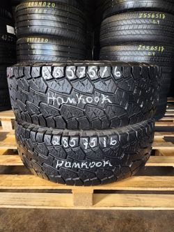 LT 285 75R 16 USED TIRES HANKOOK ALL TERRAIN LT 2857516 USED TIRES (PAIR) MOUNT BALANCE INCLUDED