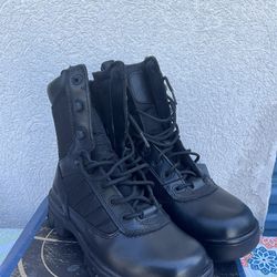 Tactical Sport 8” Leather Military Combat Security Boot E02261 Sz 8 EW