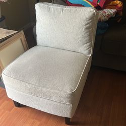 Small gray bedroom sitting chair