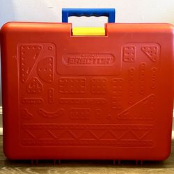 Meccano Erector Set 2 Vintage 1994, Red Plastic Case 2 Trays 90s