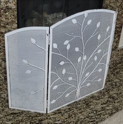 3 Panel Fireplace Screen with Hinged Doors,
Size: 48.2"(L) x 30"
