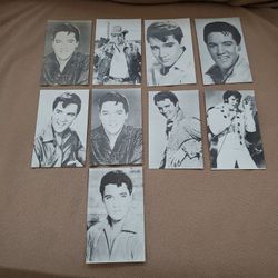 9  Black & White  Elvis Presley Cards