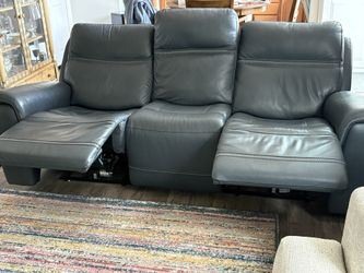 Flex Steele Leather Recliner Sofa
