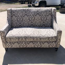 Gray and White Couch 