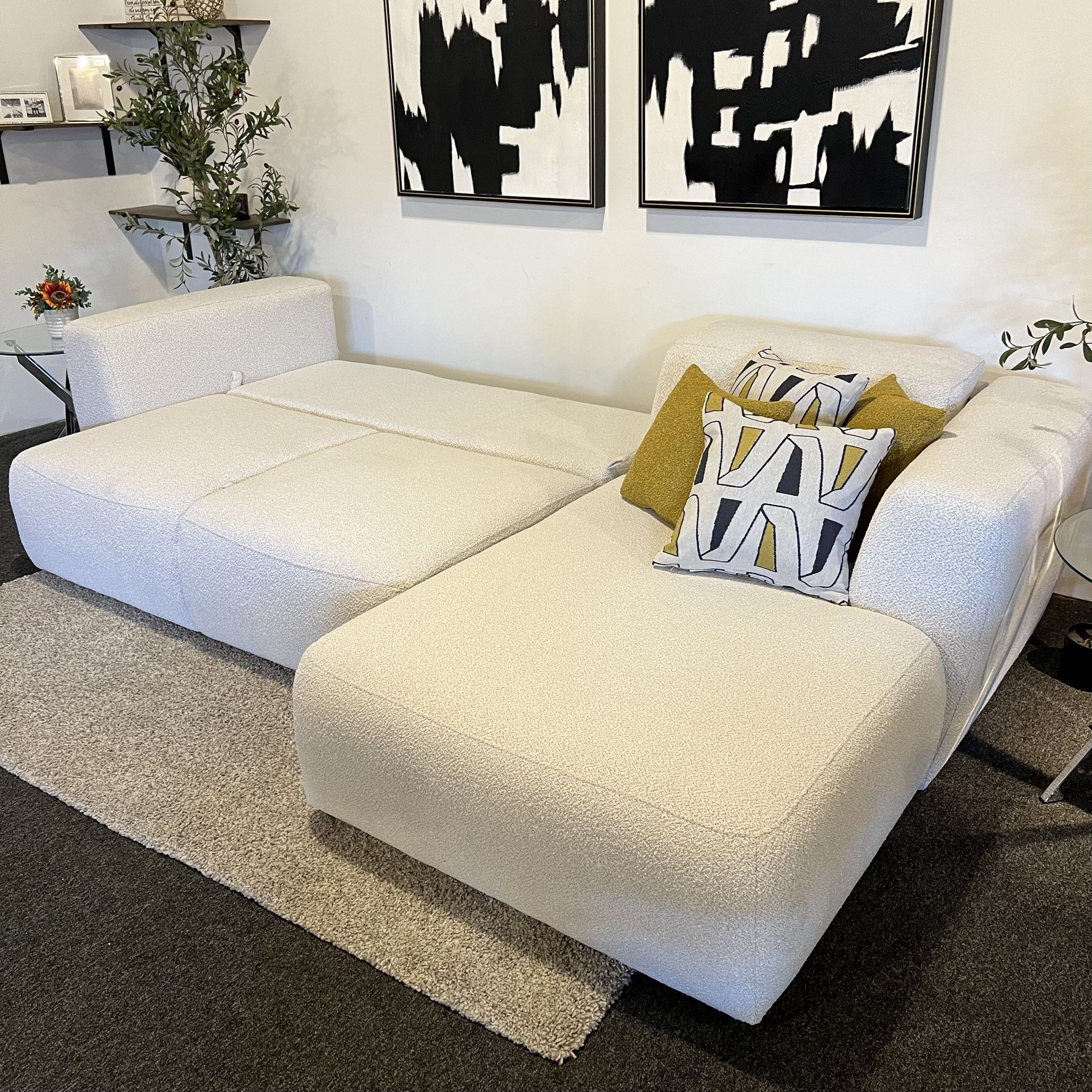 Picasso Sectional couch With Storage And Sleeper