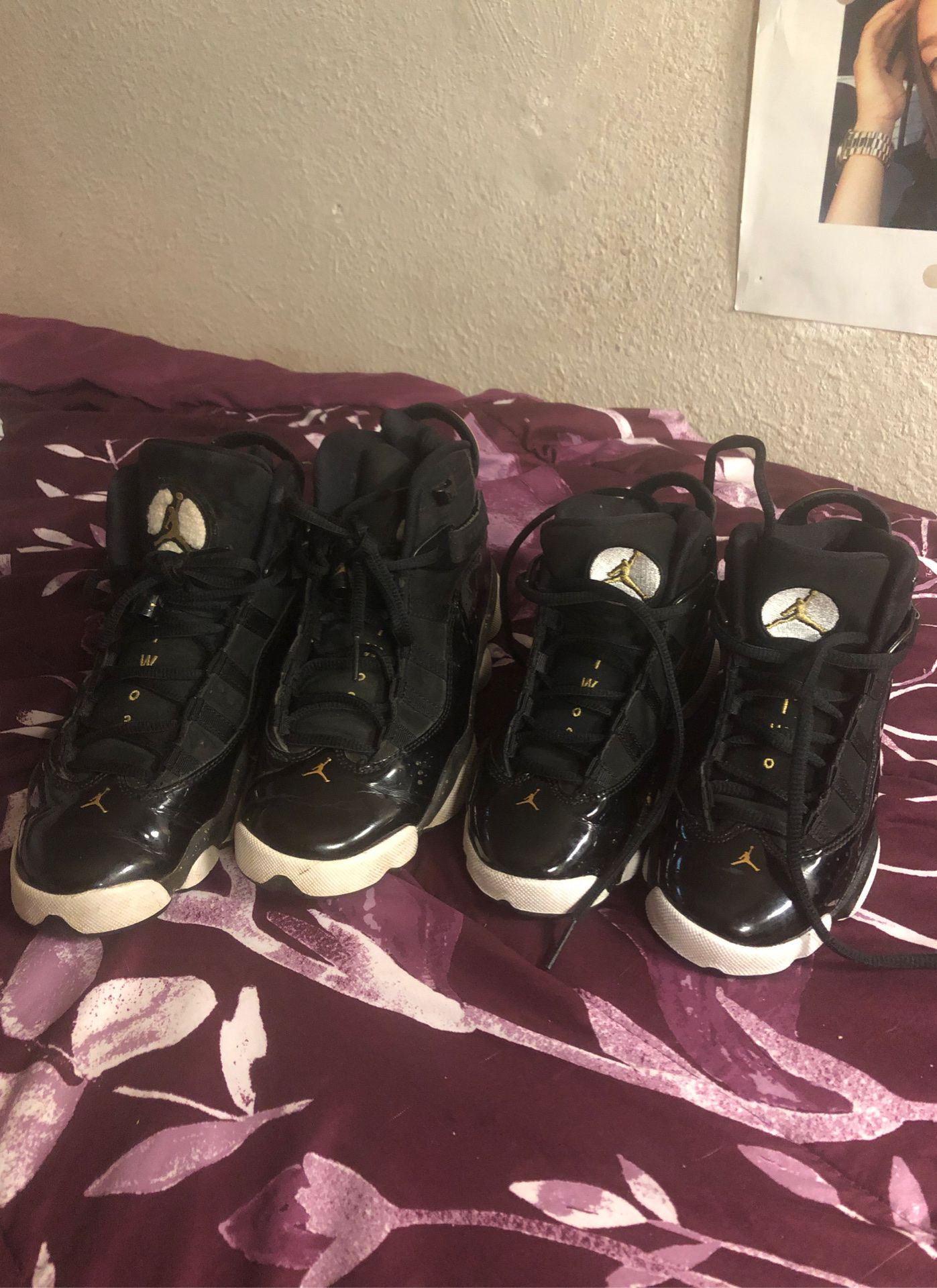 Jordan’s size 4 and half and 12