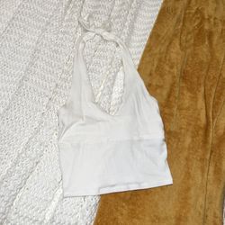 White Halter Top
