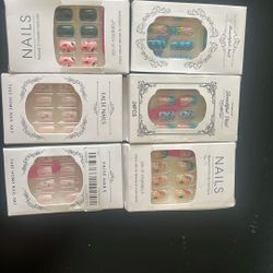 new bundle 6 sets of false nails 