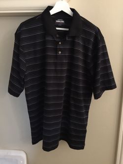 New men’s black golf polo shirt