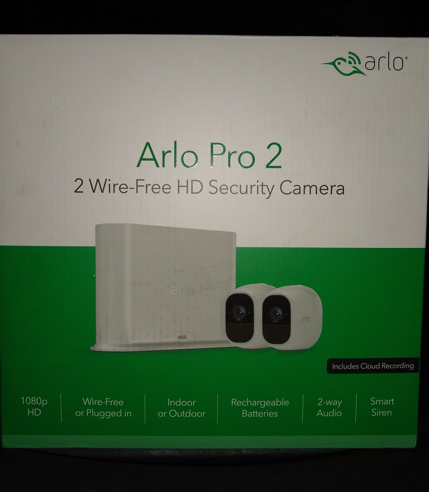 Arlo Pro2 1080p Wireless Indoor/Outdoor Security Camera System in White